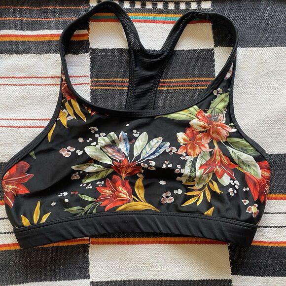 Body Glove Black Floral 3 Piece Bathing Suit Set. Small/Medium. Summer. Boho. - Picture 2 of 13